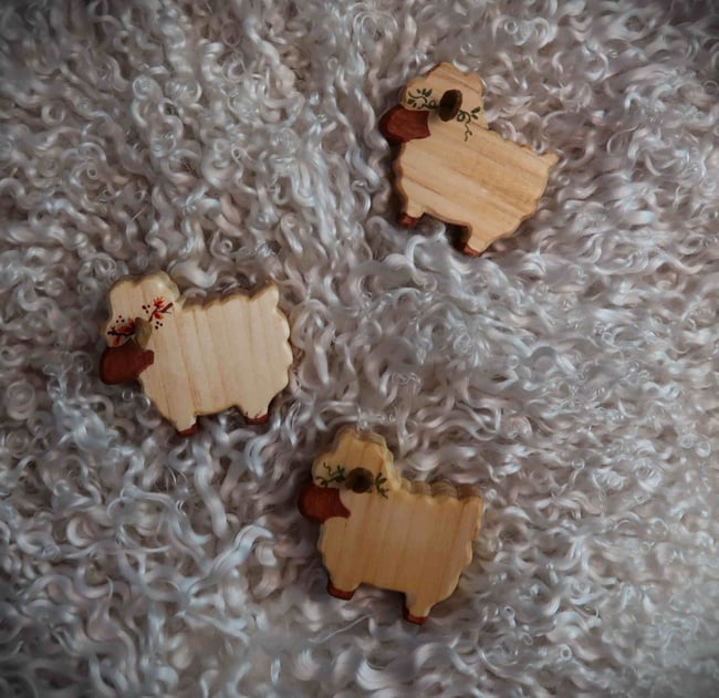 MORE SHEEP COMING SOON - Fiber Fellas - Hand Carved Sheep Figurine