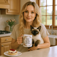 Image 2 of Mug. ‘She who kneels before God, can stand before anyone’