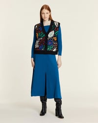 Image 4 of Falda canalé azul de Pepaloves