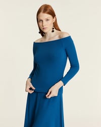 Image 3 of  Top cuello barca canalé azul de Pepaloves