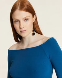Image 1 of  Top cuello barca canalé azul de Pepaloves