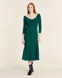 Image 1 of Falda midi evasé verde de Pepaloves