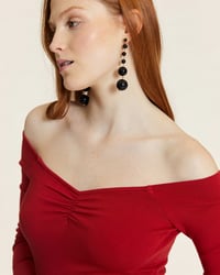 Image 1 of Body con fruncido rojo de Pepaloves
