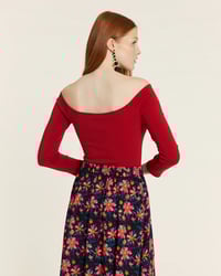 Image 3 of Body con fruncido rojo de Pepaloves