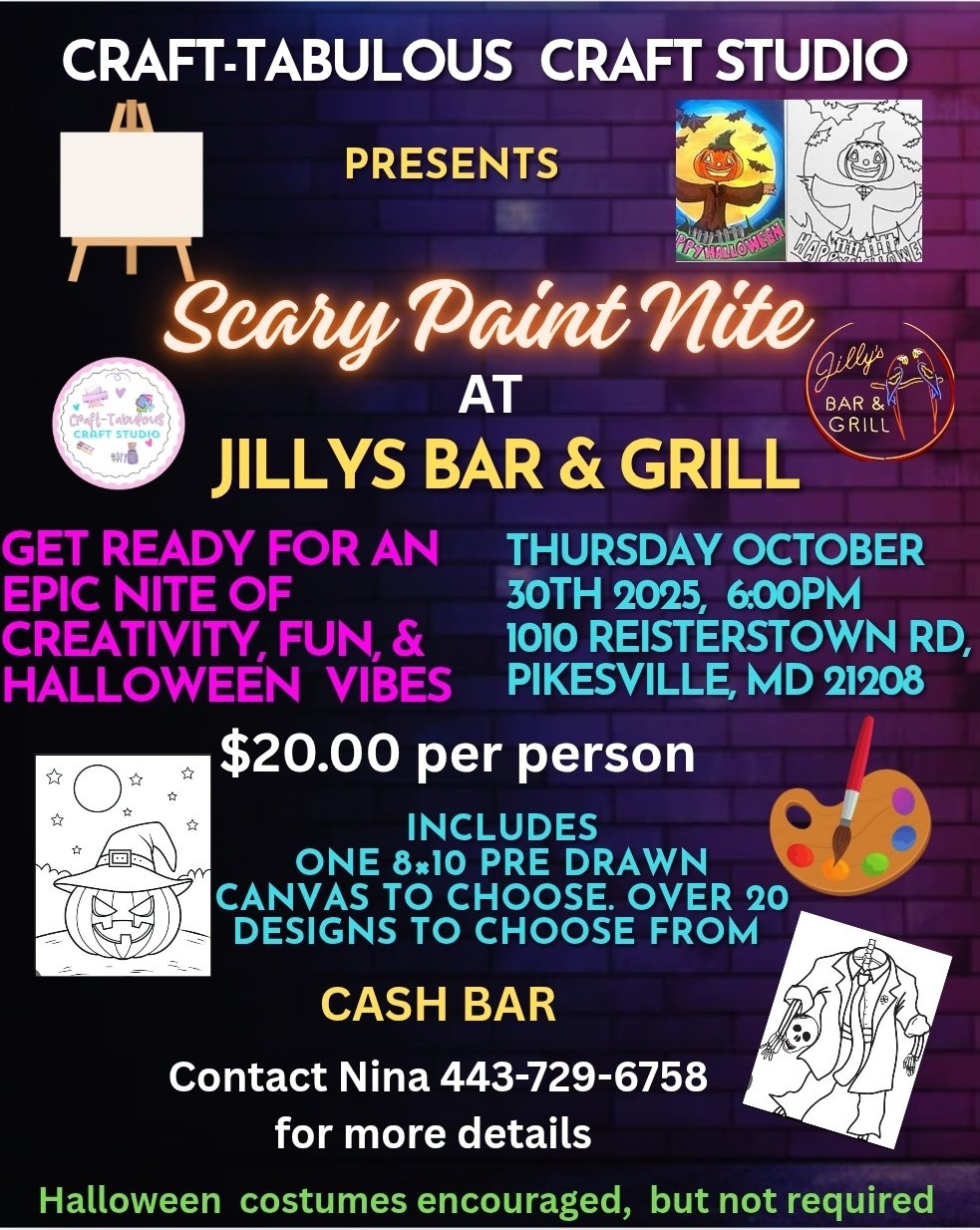 Image of Scary paint nite