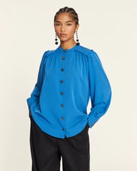 Image 2 of Blusa mao con fruncidos azul de Pepaloves