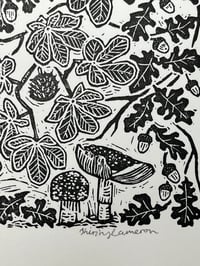 Image 4 of ‘The Gatherer’ Ltd ed linocut print