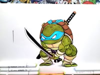SIGNED ORIGINAL ART LEONARDO TMNT