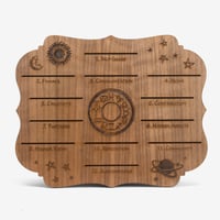 Image 5 of 12-Card Zodiac Tarot Spread Board 