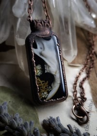Image 1 of Jawbone and Floral Pendant