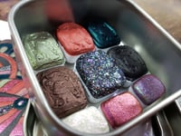Image 9 of January Magical Crafting Celtic Goddess Morrigan Metal Magnetic Palette 6x1/4 & 3x1/6 Pans ...