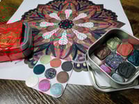 Image 13 of January Magical Crafting Celtic Goddess Morrigan Metal Magnetic Palette 6x1/4 & 3x1/6 Pans ...