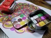 Image 2 of February Magical Crafting Celtic Goddess Brigid Metal Magnetic Palette 6x1/4 & 3x1/6 Pans Watercolor