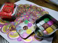 Image 3 of February Magical Crafting Celtic Goddess Brigid Metal Magnetic Palette 6x1/4 & 3x1/6 Pans Watercolor