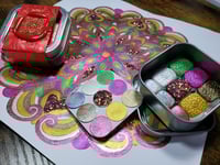 Image 4 of February Magical Crafting Celtic Goddess Brigid Metal Magnetic Palette 6x1/4 & 3x1/6 Pans Watercolor