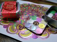 Image 5 of February Magical Crafting Celtic Goddess Brigid Metal Magnetic Palette 6x1/4 & 3x1/6 Pans Watercolor
