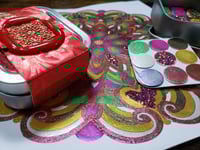 Image 6 of February Magical Crafting Celtic Goddess Brigid Metal Magnetic Palette 6x1/4 & 3x1/6 Pans Watercolor