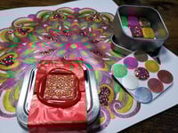 Image 10 of February Magical Crafting Celtic Goddess Brigid Metal Magnetic Palette 6x1/4 & 3x1/6 Pans Watercolor