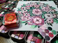 Image 7 of March Magical Crafting Chinese Goddess Kwan Yin Metal Magnetic Palette 6x1/4 & 3x1/6 Pans Watercolor