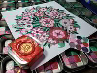 Image 9 of March Magical Crafting Chinese Goddess Kwan Yin Metal Magnetic Palette 6x1/4 & 3x1/6 Pans Watercolor