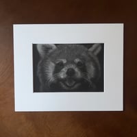 Image 1 of “Joyful Firefox” mini matted fine art print 