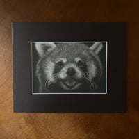 Image 2 of “Joyful Firefox” mini matted fine art print 
