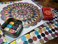 Image 1 of May Magical Crafting Egyptian Goddess of Cats Bast Metal Magnetic Palette 6x1/4 & 3x1/6 Pans Waterco