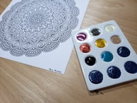 Image 2 of May Magical Crafting Egyptian Goddess of Cats Bast Metal Magnetic Palette 6x1/4 & 3x1/6 Pans Waterco