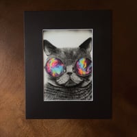 Image 2 of “Ziggy” mini matted fine art print 