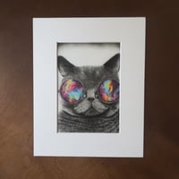 Image 1 of “Ziggy” mini matted fine art print 