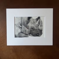 Image 1 of “A mothers love” mini matted fine art print 