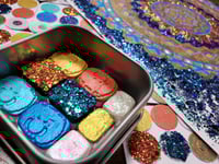 Image 12 of July Magical Crafting Egyptian Goddess Isis Metal Magnetic Palette 6x1/4 & 3x1/6 Pans Watercolor Pai