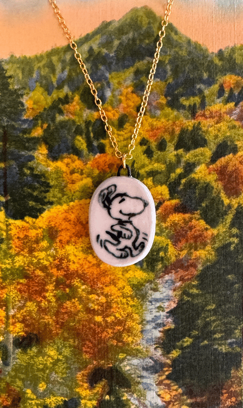 Image of Porcelain Snoopy Pendant