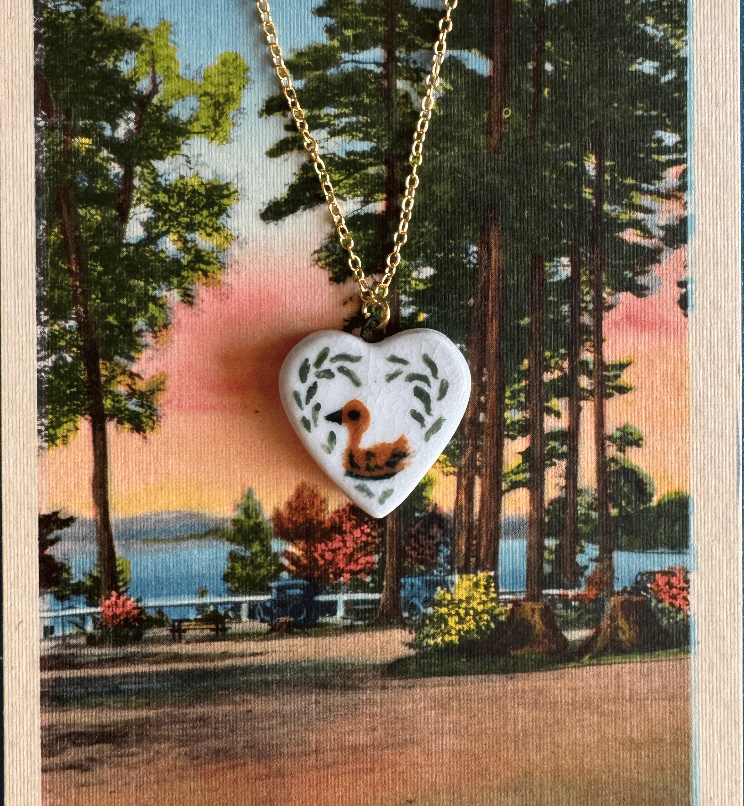 Image of Porcelain Duck Pendant