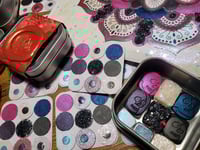 Image 7 of November Magical Crafting Goddess Maman Brigitte Metal Magnetic Palette 6x1/4 & 3x1/6 Pans Watercolo