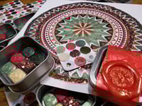Image 1 of December Magical Crafting Norse Goddess Frigga Metal Magnetic Palette 6x1/4 & 3x1/6 Pans Watercolor 