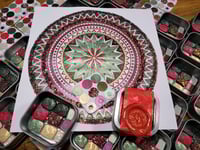 Image 3 of December Magical Crafting Norse Goddess Frigga Metal Magnetic Palette 6x1/4 & 3x1/6 Pans Watercolor 