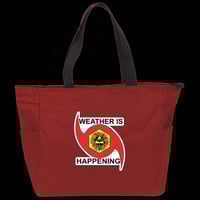 Image 2 of THE WEATHER IS HAPPENING ZIP TOTE