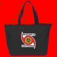 Image 1 of THE WEATHER IS HAPPENING ZIP TOTE