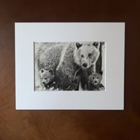 Image 1 of “Momma bear knows best” mini matted fine art print 