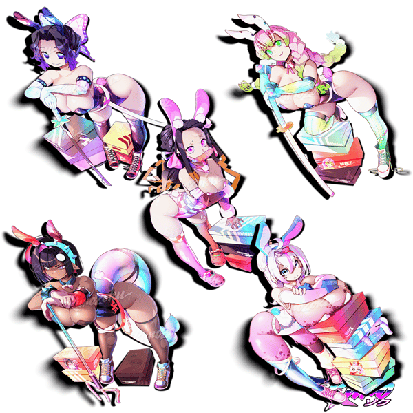 Image of Holo Drip Bunny Waifus V3