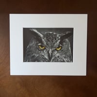 Image 1 of “Prowler of night” mini matted fine art print 