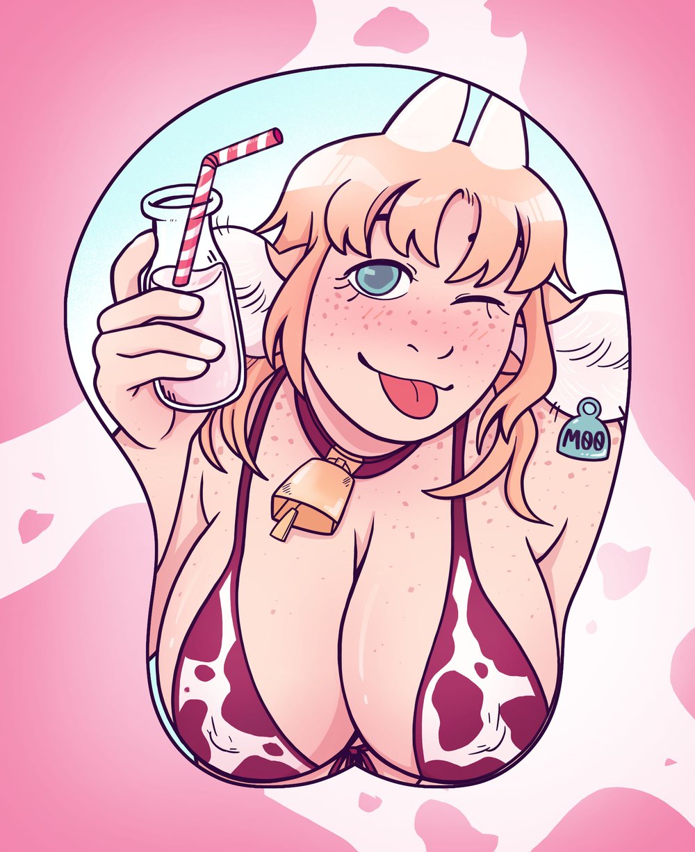 Image of Cow Abbi 3D Mousepad