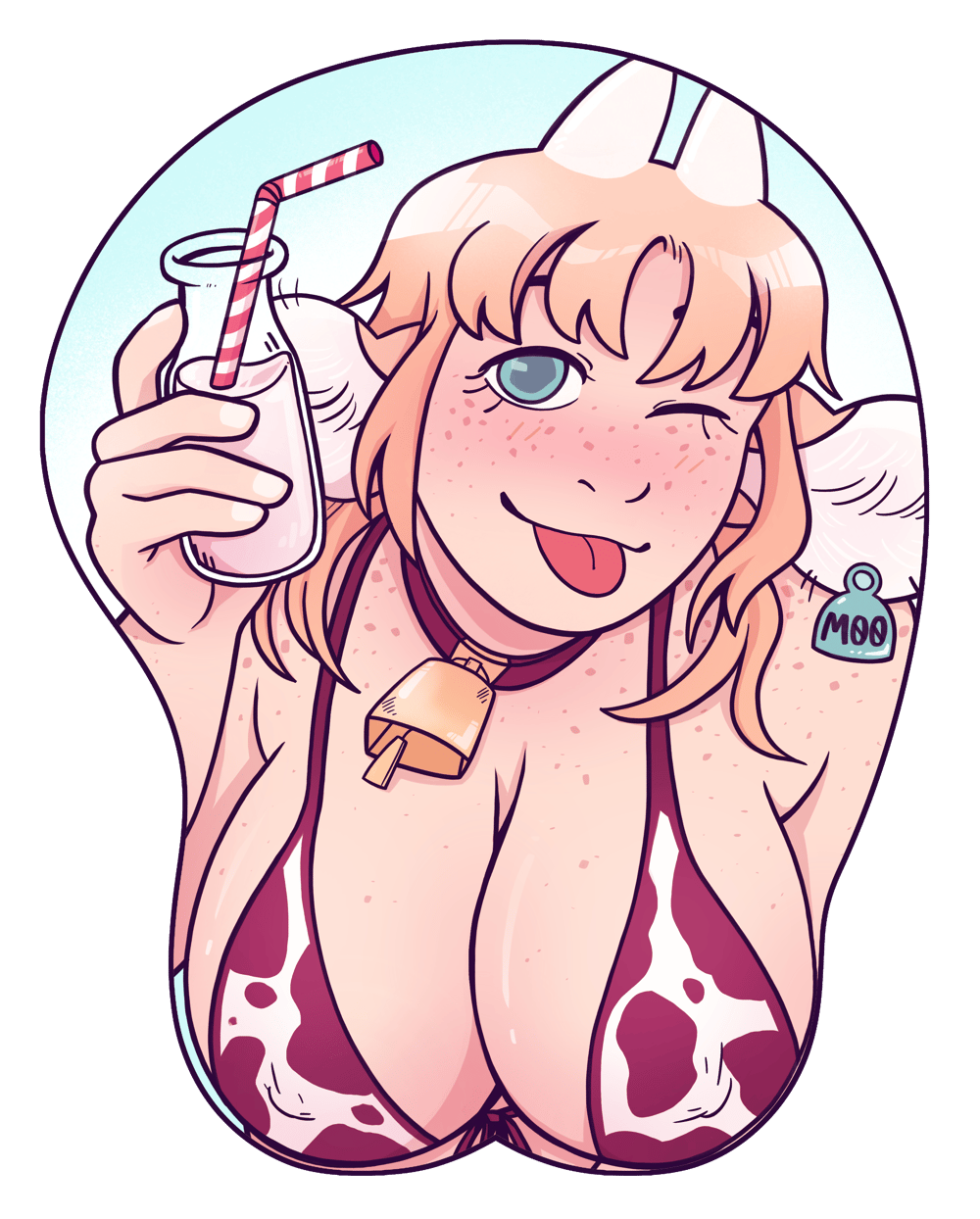 Image of Cow Abbi 3D Mousepad