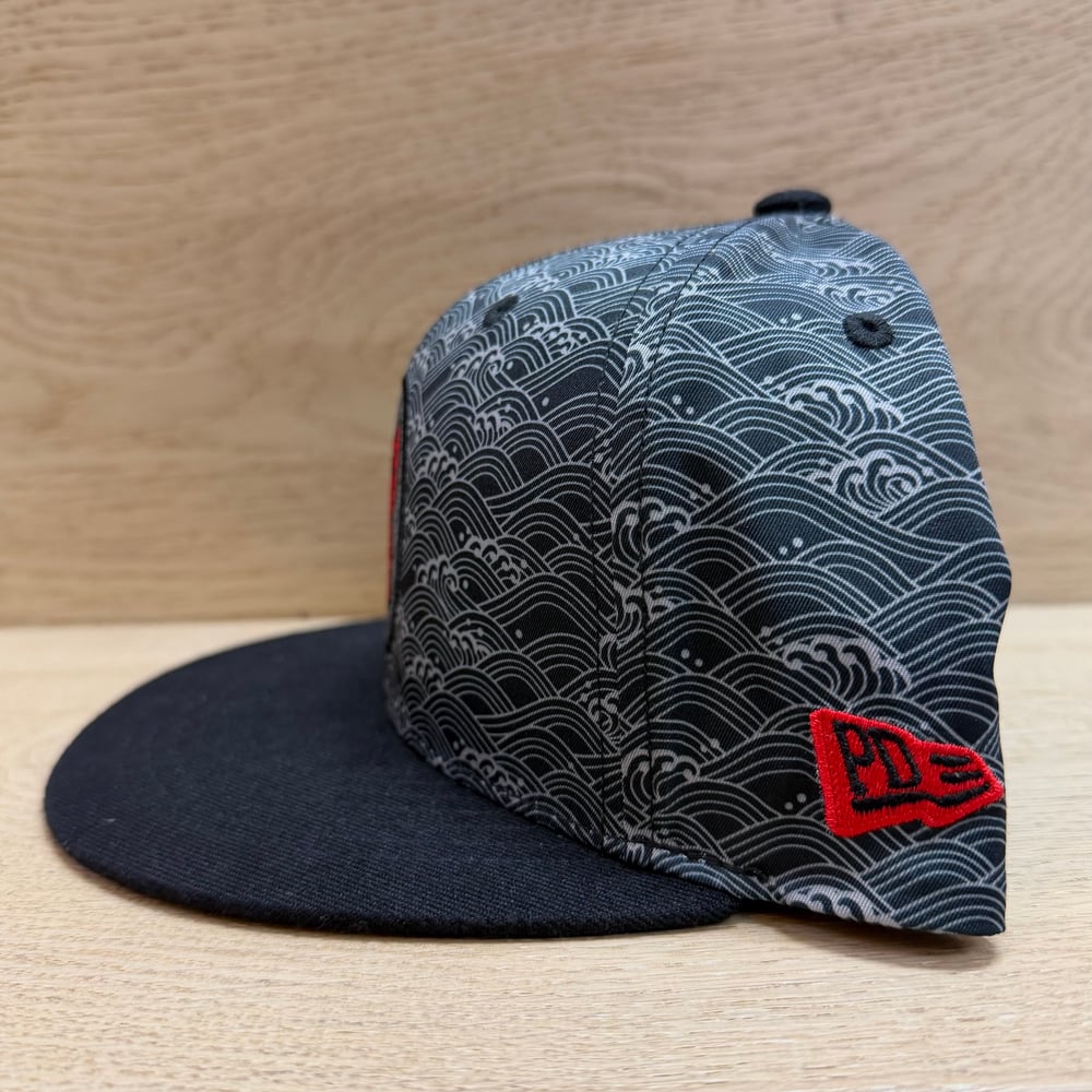 Image of Seigaiha Black Snapback