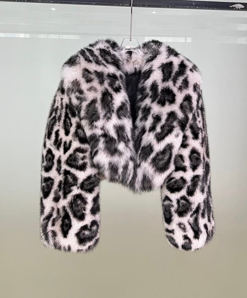 Image of LEOPARD FOX FUR COAT