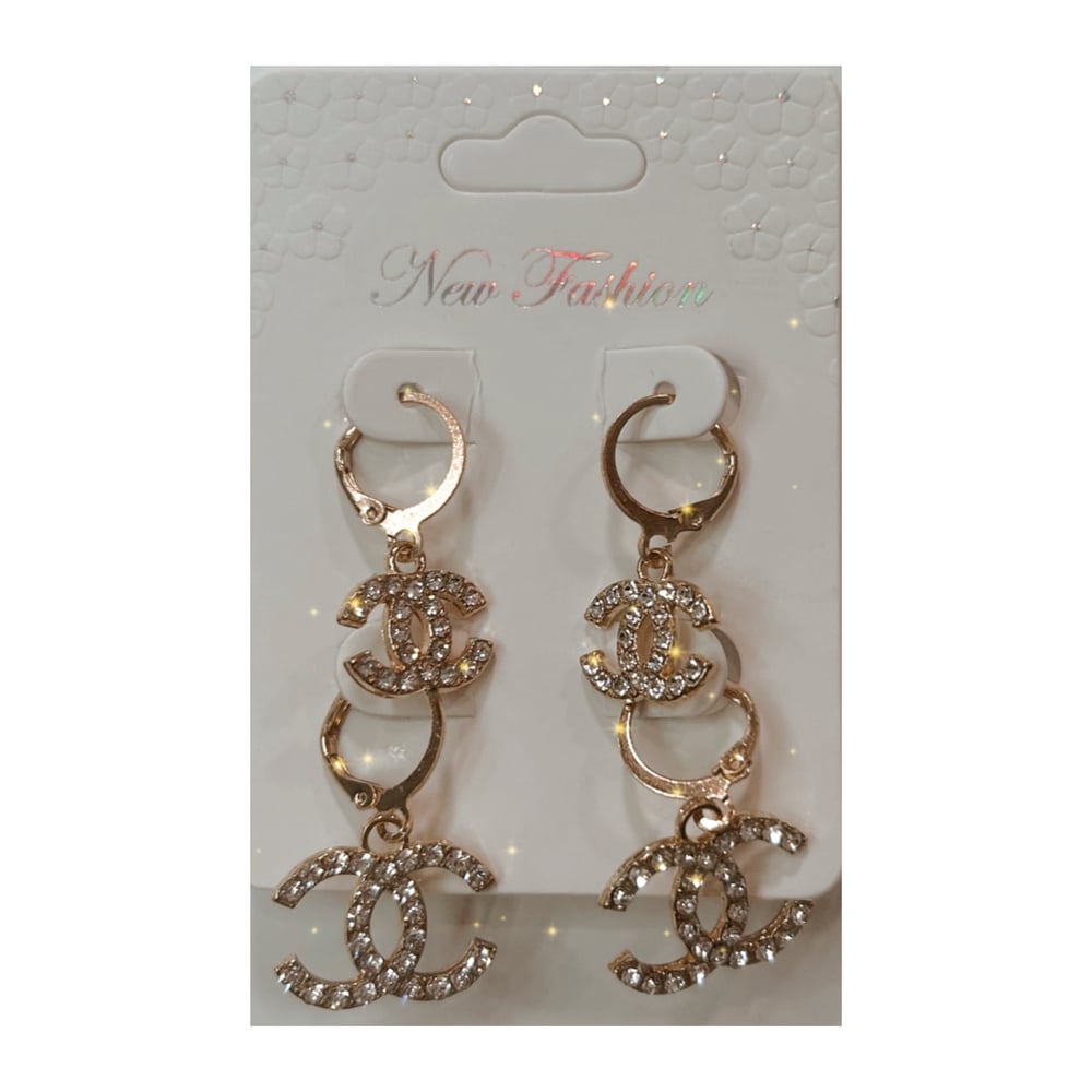 Image of Channel hoop earrings