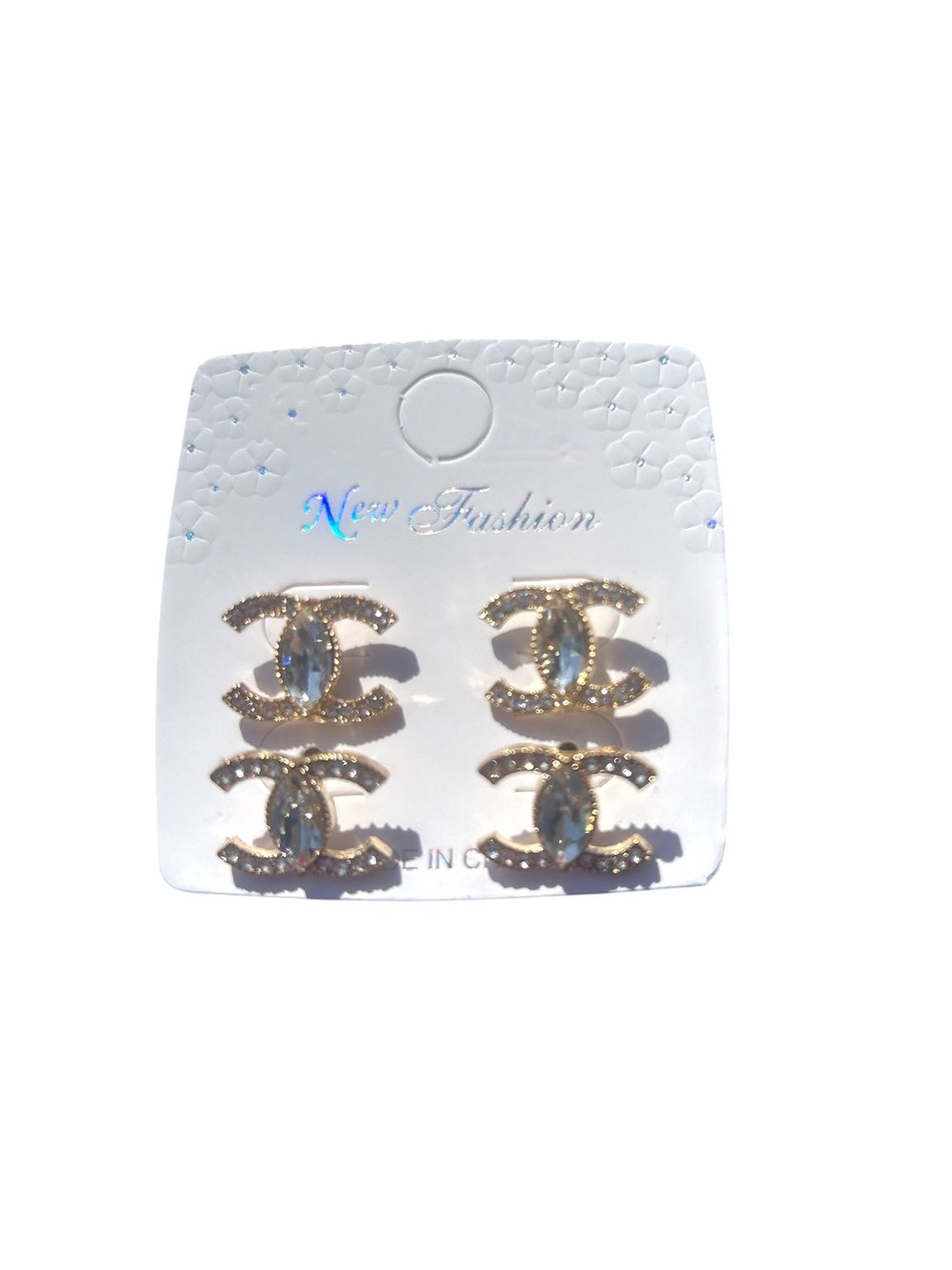 Image of Channel diamond earrings