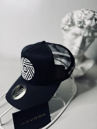 Image 2 of San Diego Trucker Hat Soccer (Black/White Edition)