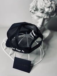 Image 3 of San Diego Trucker Hat Soccer (Black/White Edition)